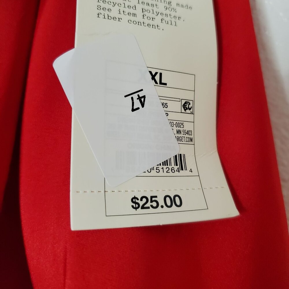 A New Day Womens Red Bubble Skirt XXL Elastic Waist Lightweight Polyester New Wi - Picture 6 of 7
